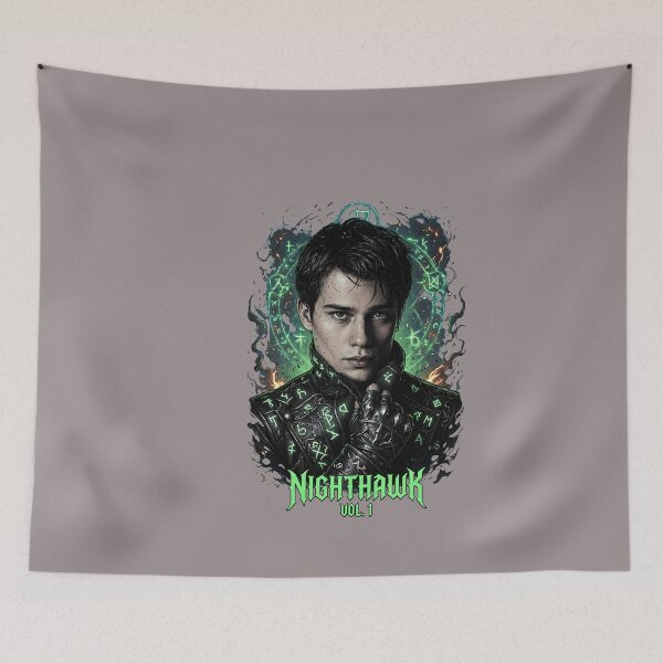 Item preview, Brooding Portrait Young Man Dark Hair Plaid Collar-95 designed and sold by NielsTeetzen.