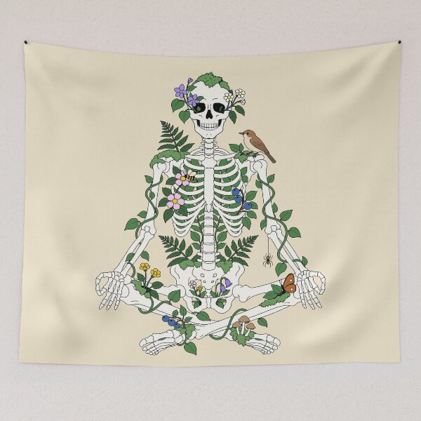 Item preview, Meditating Skeleton in Harmony with Nature designed and sold by SakuraHaven.