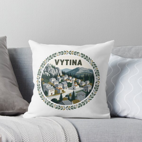 Item preview, Vytina Village Greece Sticker designed and sold by Imaginarium of Chaos falcon88 .