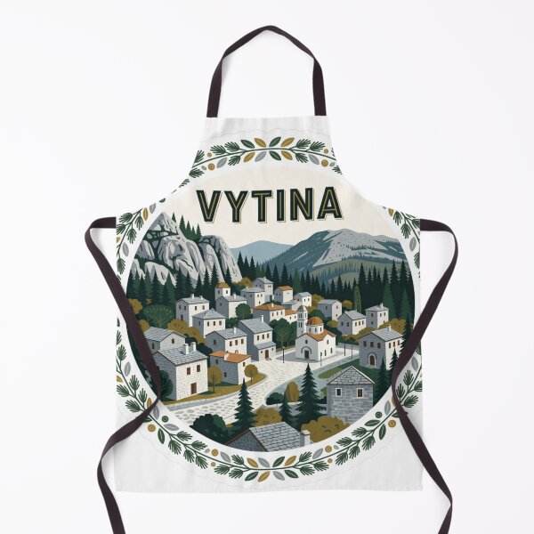 Item preview, Vytina Village Greece Sticker designed and sold by Imaginarium of Chaos falcon88 .