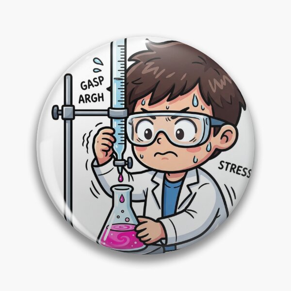 Item preview, Titration Patience Test Sticker - Analytical Chemistry Endpoint Drop Stress Humor designed and sold by YNAMREG.