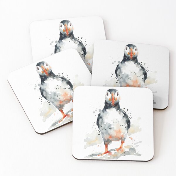 Item preview, Puffin, Black Splatter on White designed and sold by caracatita75.