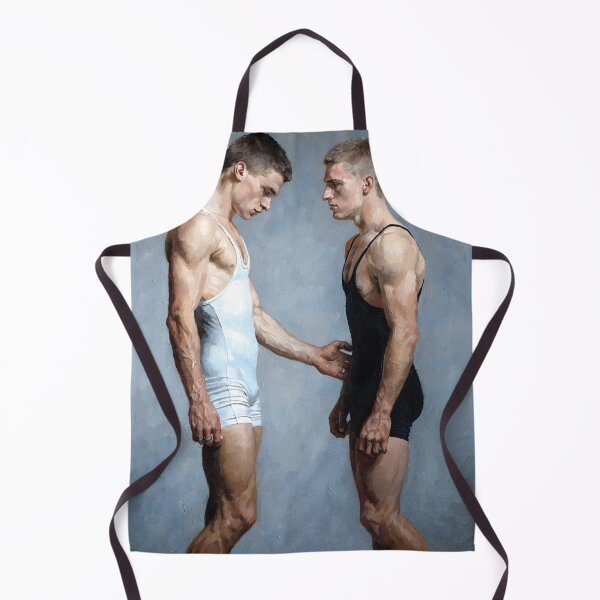 Item preview, Intimate Wrestlers Stare – Classical Homoerotic Art designed and sold by gayishdesign.