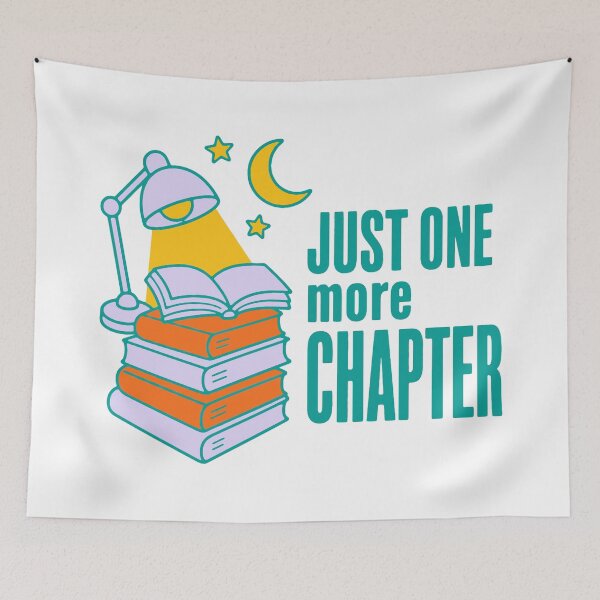Item preview, Just one more chapter - funny bookworm night reading humor designed and sold by GagShots.