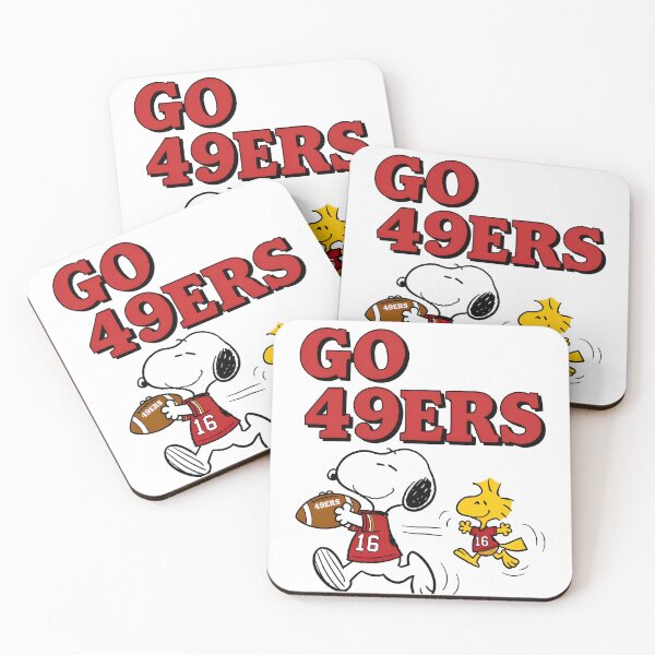 Item preview, Go 49ers Snoopy Woodstock Football  designed and sold by Kech-Stoore.