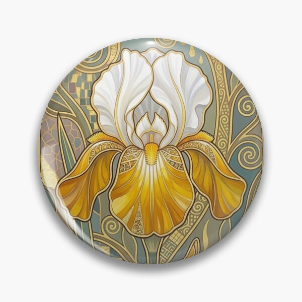 Item preview, Iris Butter and Sugar: Art Nouveau Vienna Secession Botanical Fine Art Print designed and sold by FreiherrPK.