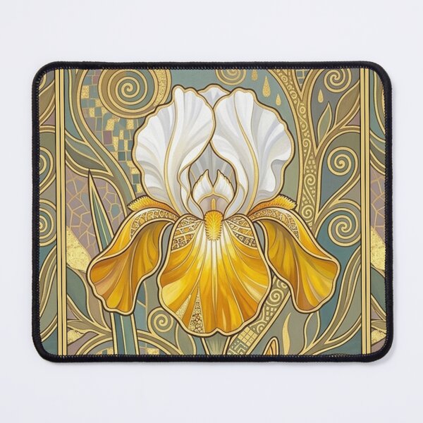 Item preview, Iris Butter and Sugar: Art Nouveau Vienna Secession Botanical Fine Art Print designed and sold by FreiherrPK.