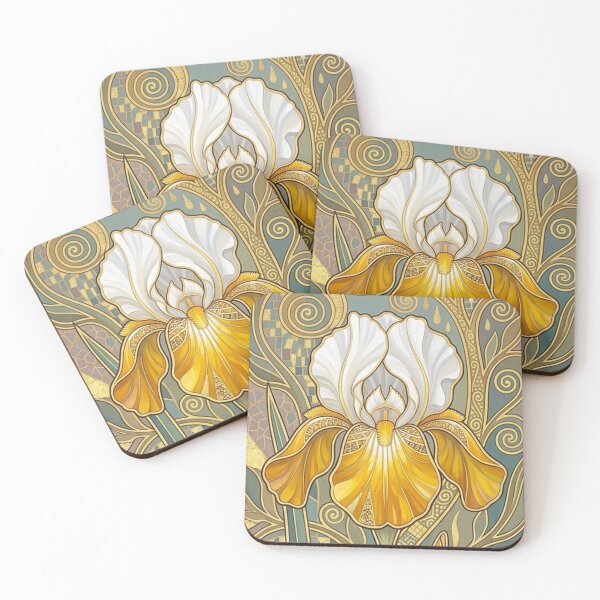 Item preview, Iris Butter and Sugar: Art Nouveau Vienna Secession Botanical Fine Art Print designed and sold by FreiherrPK.