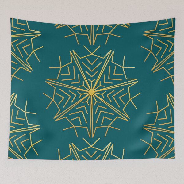 Item preview, Gold Snowflake - Elegant Geometric Pattern  Main Tag: designed and sold by photossmirnov.