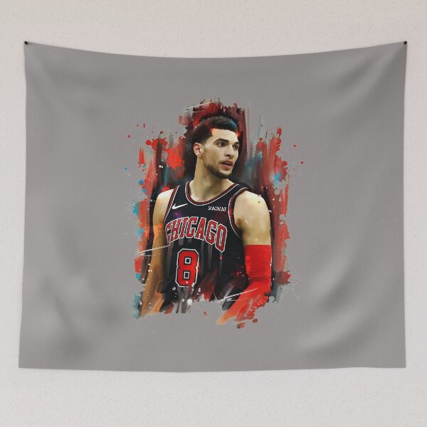 Item preview, Bulls Player #8 Artistic Portrait Tee-15 designed and sold by ShalethaTaylo.