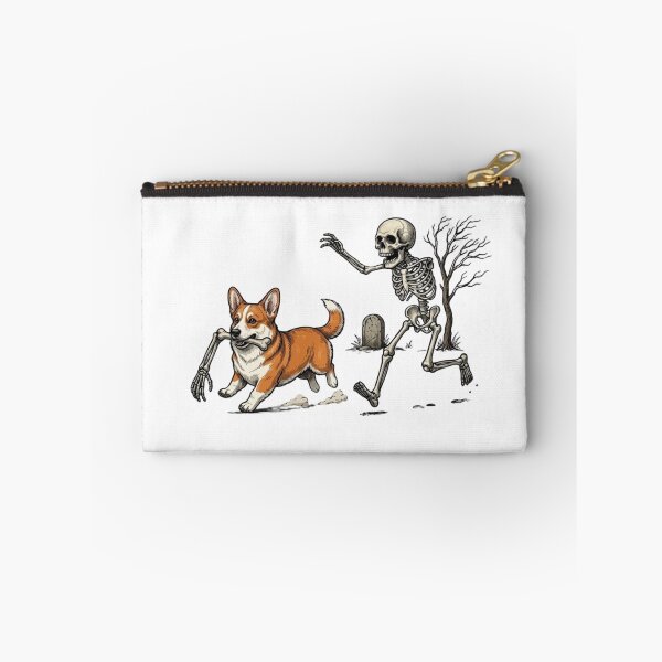 Item preview, Skeleton Chasing Corgi With Bone designed and sold by haitrieuic96.