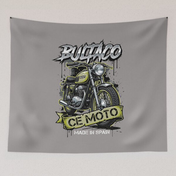 Item preview, Bultaco Motorcycle Thumbs Up Logo Classic-88 designed and sold by ShalethaTaylo.
