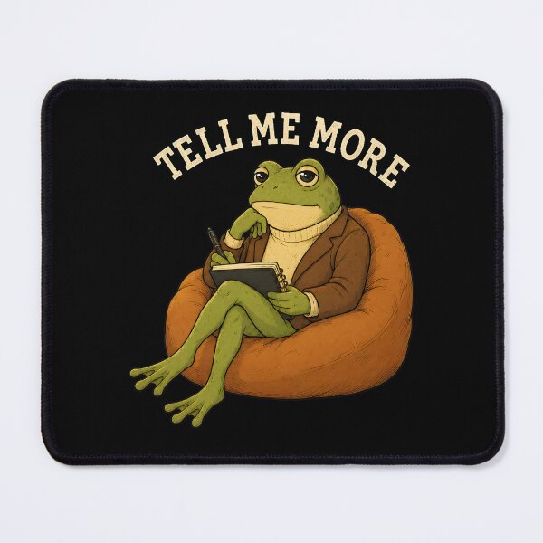 Item preview, Tell Me More Funny Frog Writer Cozy Reading Book Lover designed and sold by Aniverlia.