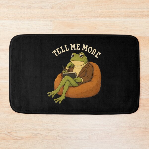 Item preview, Tell Me More Funny Frog Writer Cozy Reading Book Lover designed and sold by Aniverlia.