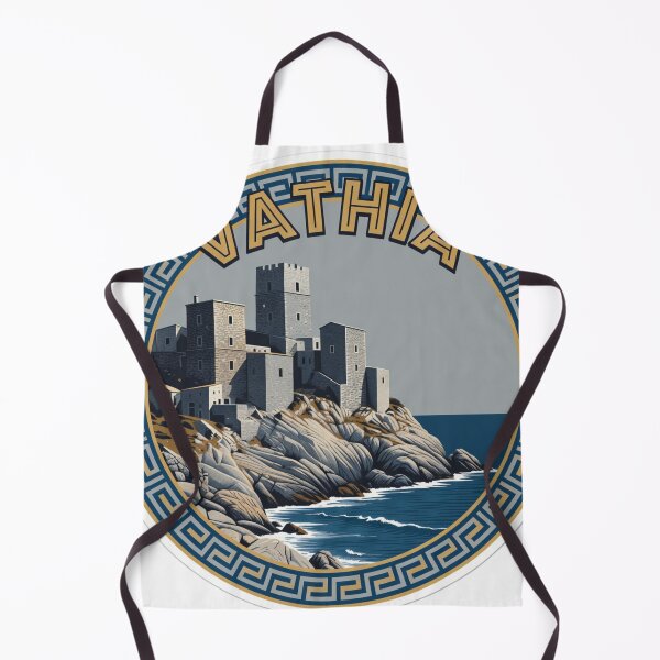 Item preview, Vathia Towers Greece Sticker designed and sold by Imaginarium of Chaos falcon88 .