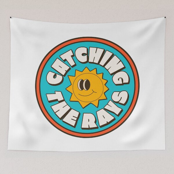 Item preview, Catching The Rays Retro Sun Sticker designed and sold by Vision Crafted.