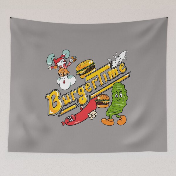 Item preview, BurgerTime Arcade Game Food Crew Logo-45 designed and sold by ShalethaTaylo.