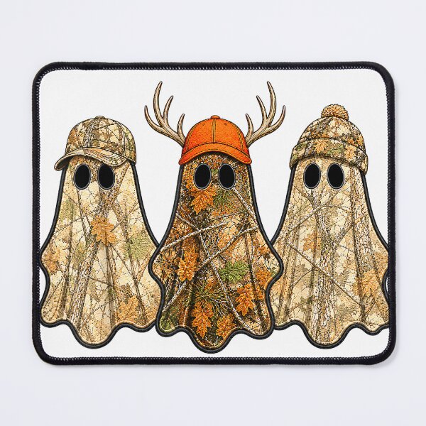 Item preview, Camo Ghost Hunting Halloween Spooky Woodland Design T-Shirt designed and sold by HugsPlusCoffee.