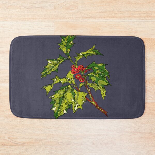 Item preview, Black Outline Art Of Christmas Holly Cut Out designed and sold by taiche.