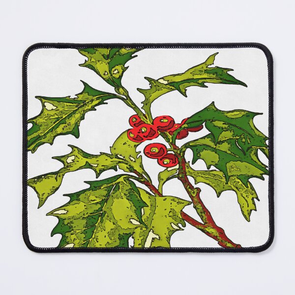 Item preview, Black Outline Art Of Christmas Holly designed and sold by taiche.