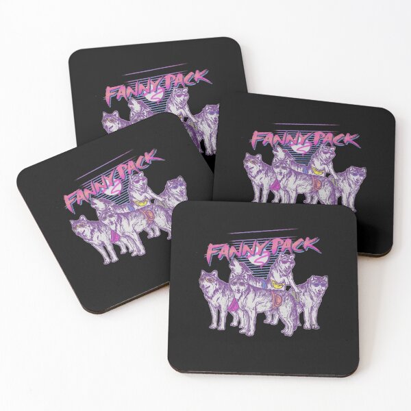 Item preview, Funny Retro 1980s Wolves Wearing Fanny Packs designed and sold by NoemiRiel.