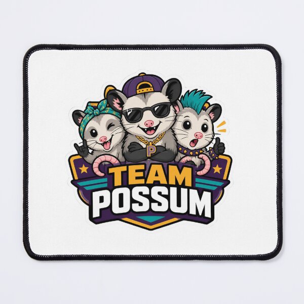 Item preview, Team Possum Cool Squad Funny Animal Gang designed and sold by Créative touche .