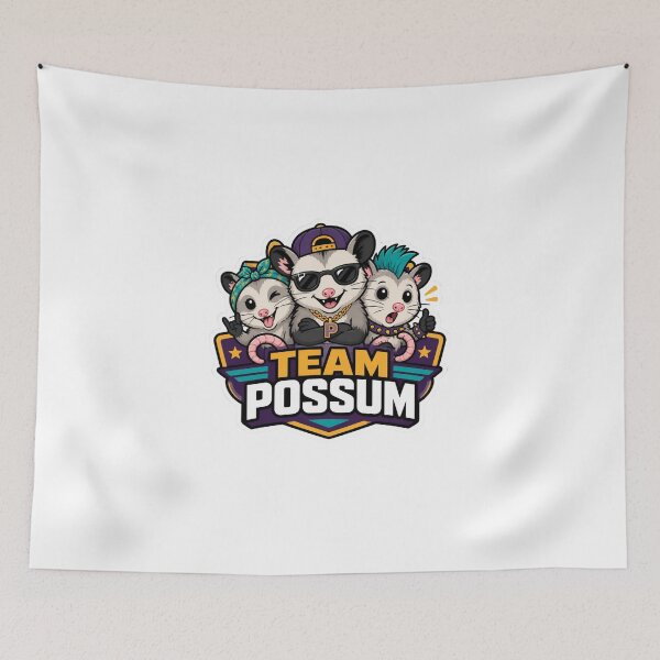 Item preview, Team Possum Cool Squad Funny Animal Gang designed and sold by Créative touche .