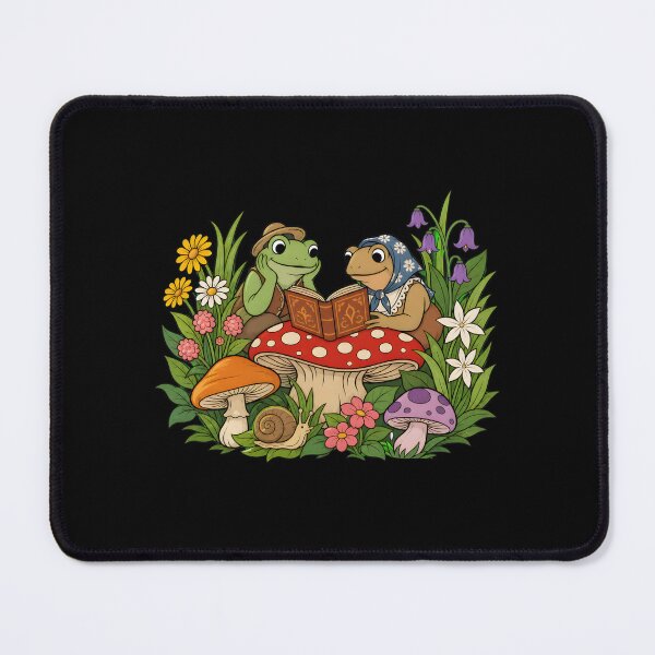 Item preview, Cute Frog And Turtle Reading Together Mushroom Woodland designed and sold by Aniverlia.
