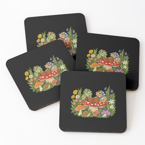 Item preview, Cute Frog And Turtle Reading Together Mushroom Woodland designed and sold by Aniverlia.