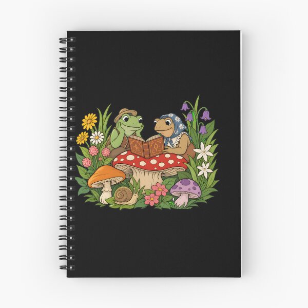 Item preview, Cute Frog And Turtle Reading Together Mushroom Woodland designed and sold by Aniverlia.