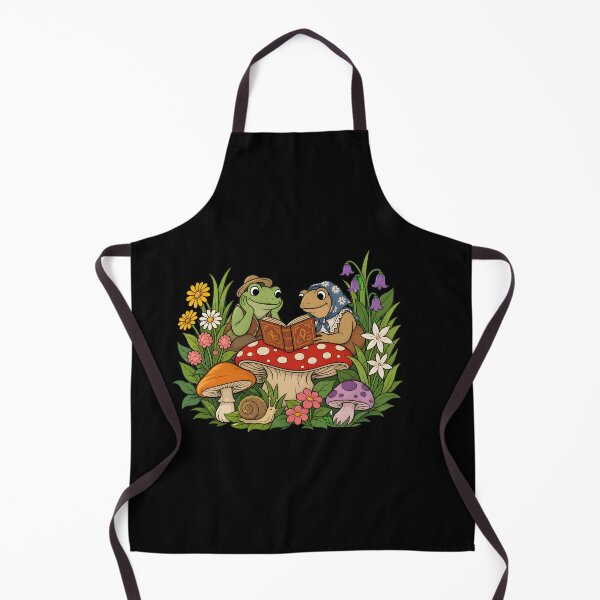 Item preview, Cute Frog And Turtle Reading Together Mushroom Woodland designed and sold by Aniverlia.