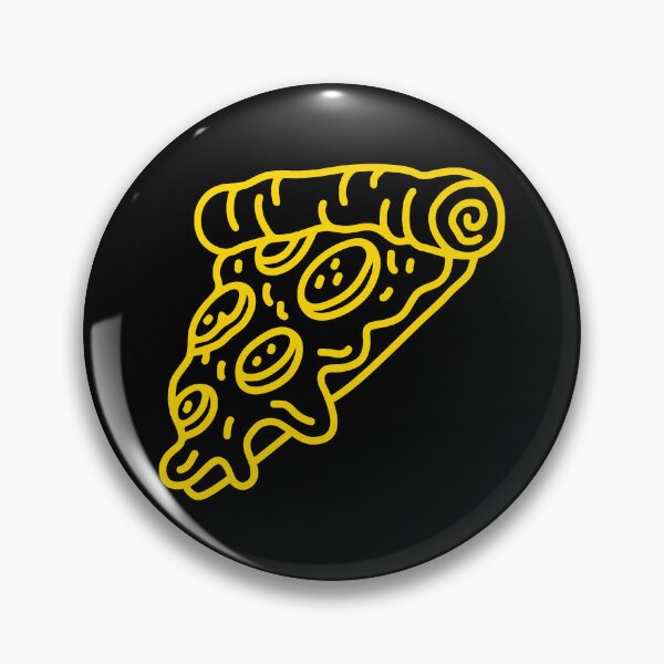 Artikelvorschau, Gold Doodle Pepperoni Pizza Slice Design entworfen und verkauft von pattern-archive.