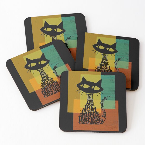 Item preview, Sarcastic Cat Silhouette Abstract Typography Art designed and sold by NoemiRiel.