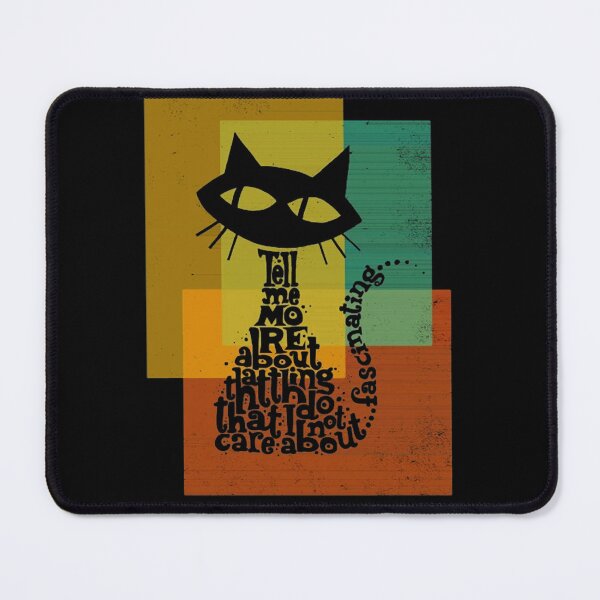 Item preview, Sarcastic Cat Silhouette Abstract Typography Art designed and sold by NoemiRiel.