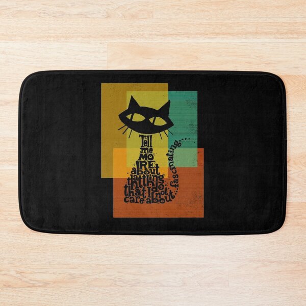 Item preview, Sarcastic Cat Silhouette Abstract Typography Art designed and sold by NoemiRiel.