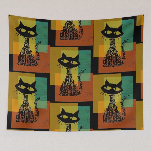 Item preview, Sarcastic Cat Silhouette Abstract Typography Art designed and sold by NoemiRiel.
