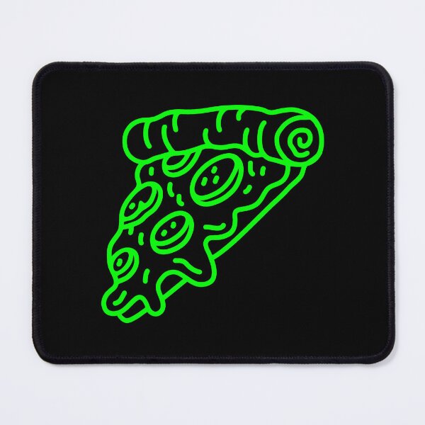 Item preview, Lime Doodle Pepperoni Pizza Slice Design designed and sold by pattern-archive.