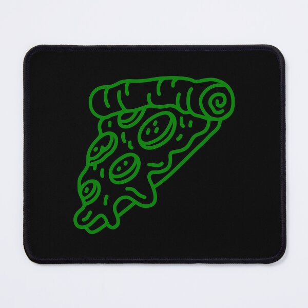 Item preview, Green Doodle Pepperoni Pizza Slice Design designed and sold by pattern-archive.