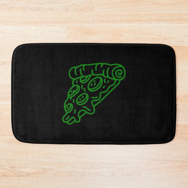 Item preview, Green Doodle Pepperoni Pizza Slice Design designed and sold by pattern-archive.