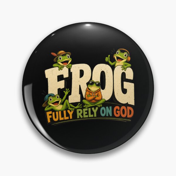 Item preview, Fully Rely On God Funny Frog Christian Faith Humor designed and sold by Aniverlia.