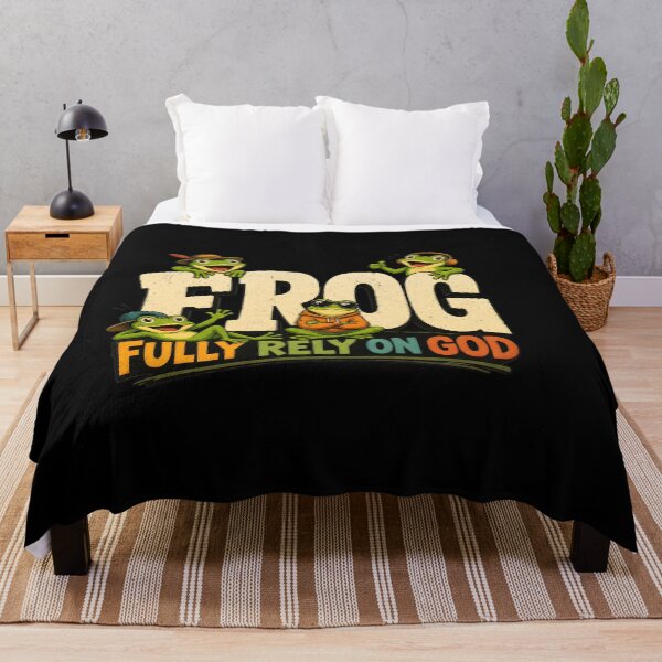 Item preview, Fully Rely On God Funny Frog Christian Faith Humor designed and sold by Aniverlia.
