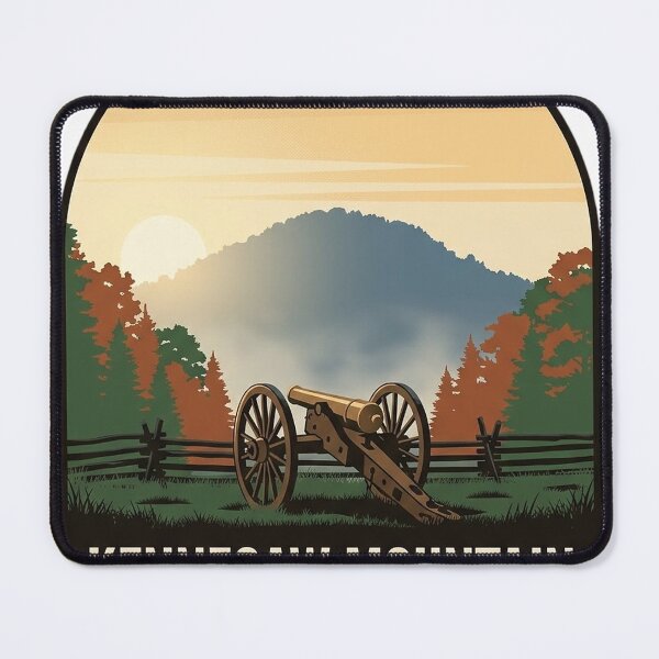 Item preview, Kennesaw Mountain Cannon Arched Badge Sticker designed and sold by DetourDgn.