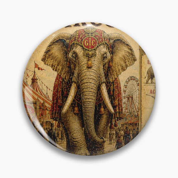 Item preview, Vintage Circus Elephant Poster designed and sold by Impossible Archive.