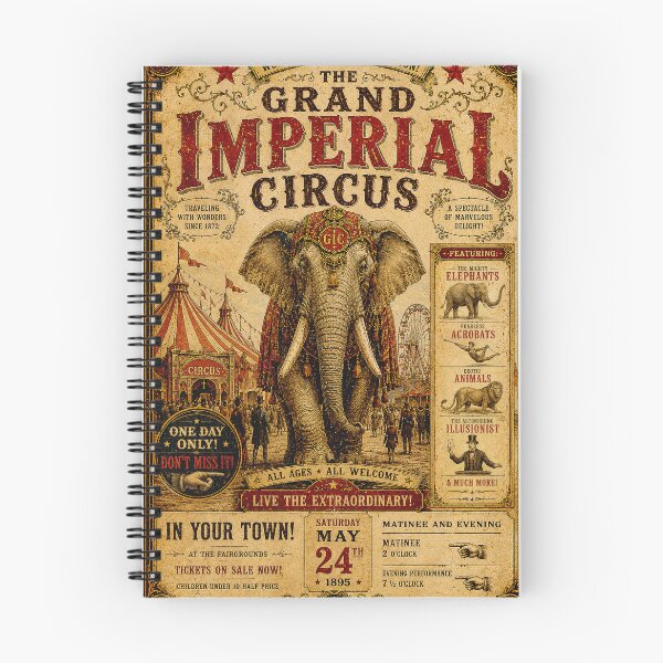Item preview, Vintage Circus Elephant Poster designed and sold by Impossible Archive.
