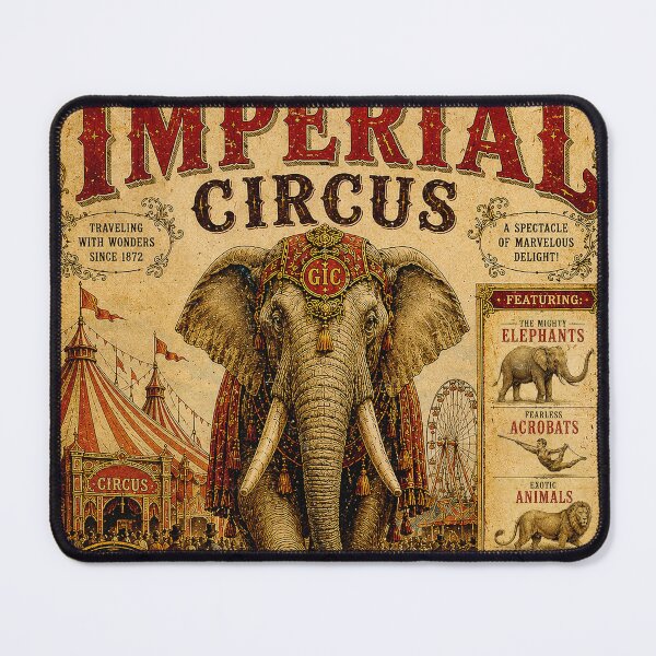 Item preview, Vintage Circus Elephant Poster designed and sold by Impossible Archive.