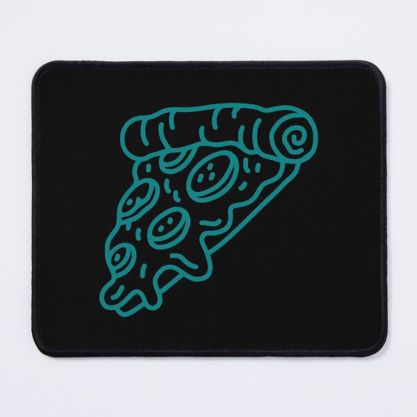 Item preview, Teal Doodle Pepperoni Pizza Slice Design designed and sold by pattern-archive.