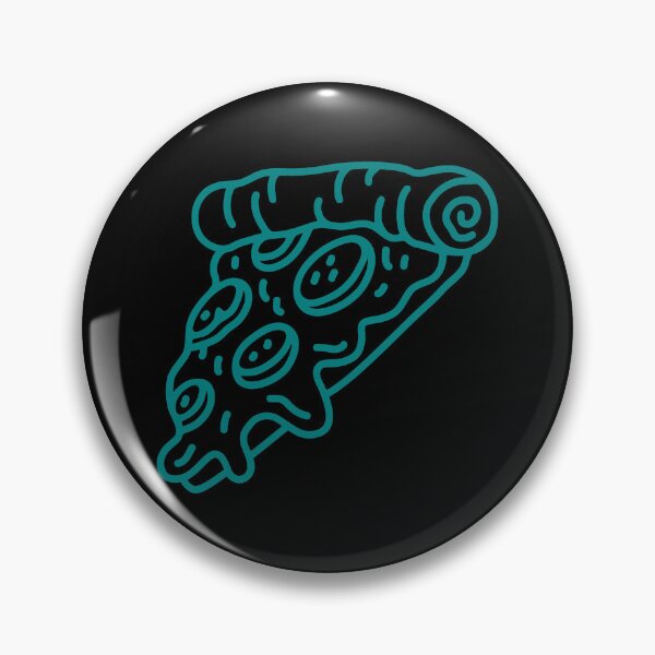 Item preview, Teal Doodle Pepperoni Pizza Slice Design designed and sold by pattern-archive.