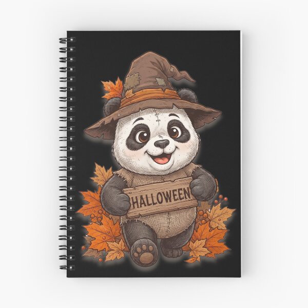Item preview, Cute Spooky Halloween Panda Wizard Autumn Leaves designed and sold by EnginerdStudio.