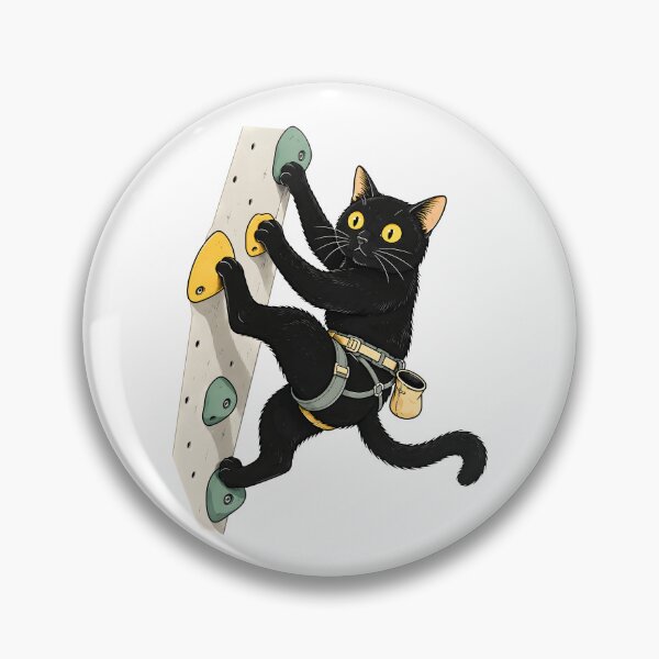 Item preview, Funny Black Cat Bouldering designed and sold by DigitalArtPaper001.