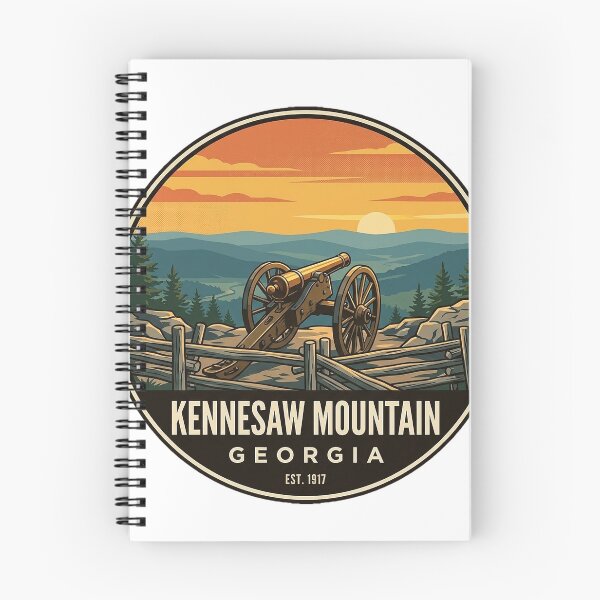 Item preview, Kennesaw Mountain Cannon Sunset Circle Badge Sticker designed and sold by DetourDgn.